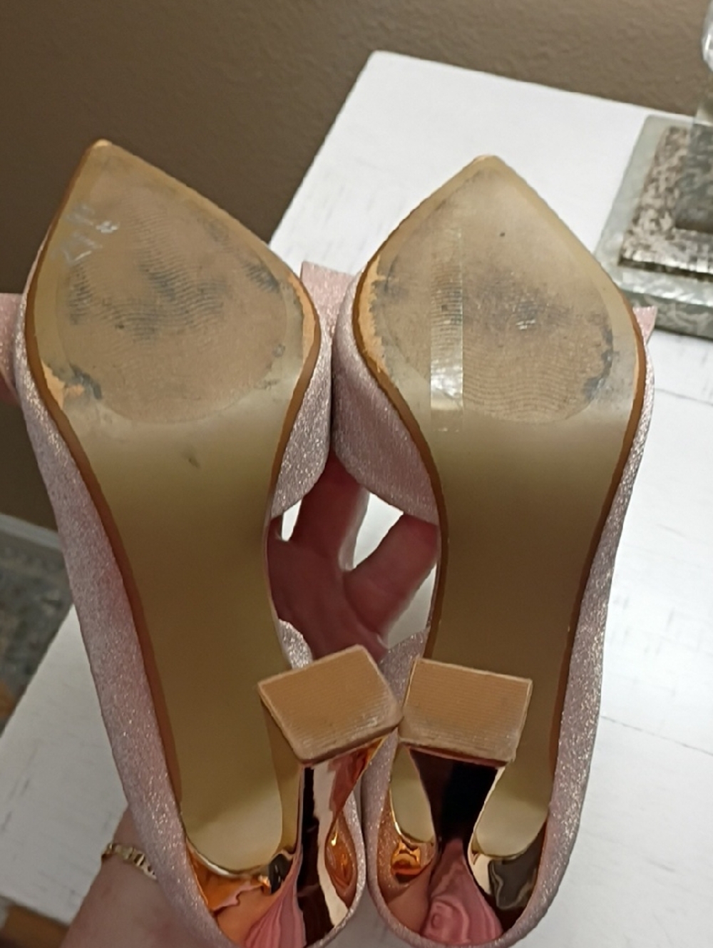 Betsey Johnson Blush Pink Pointed-Toe Bow Pumps - Picture 6 of 7